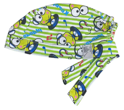 Gorro Medico Quirúrgico - Hello Kitty - Cordones - Verde