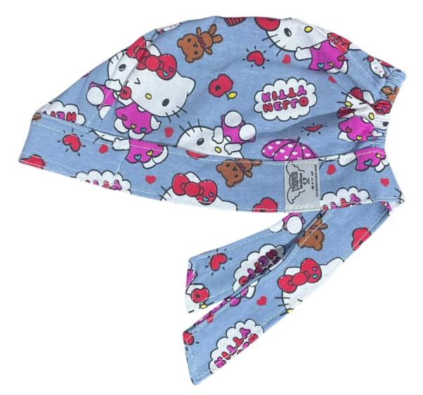 Gorro Medico Quirúrgico - Hello Kitty - Gris