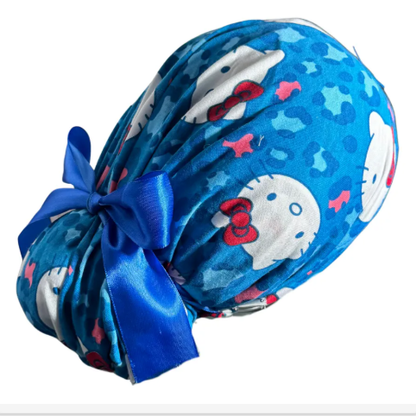 Gorro Medico Quirúrgico - Hello Kitty - Listón - Azul