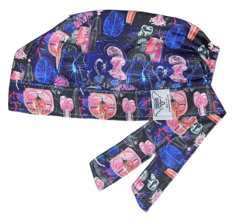 Gorro Medico Quirúrgico - Anatomi Humana - Versalius - Negro 3