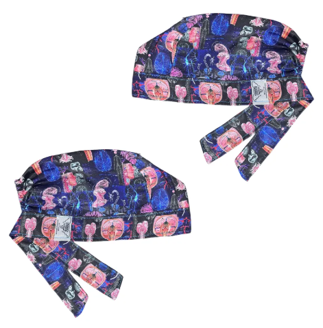 Gorro Medico Quirúrgico - Anatomi Humana - Versalius - Negro 3