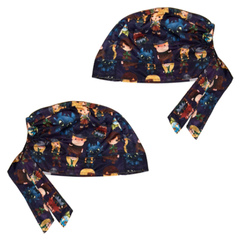 Gorro Medico Quirúrgico - Como Entrenar A Tu Dragon - Negro