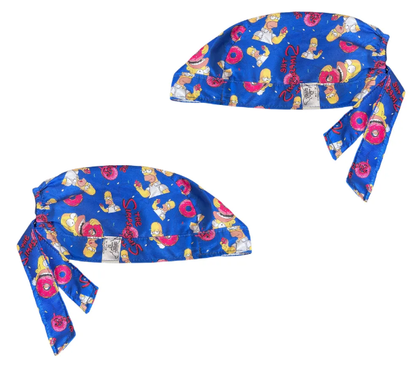 Gorro Medico Quirúrgico - Estampado Homero - The Simpsons - Azul Marino