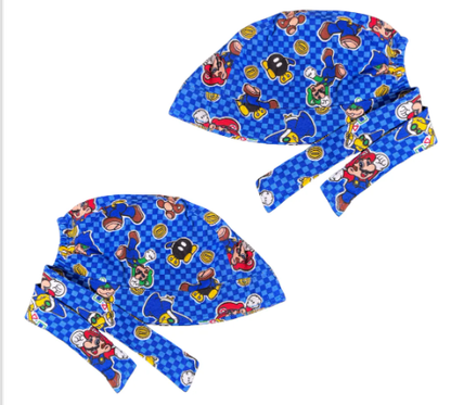 Gorro Medico Quirúrgico - Mario Bros 2 - Azul Marino