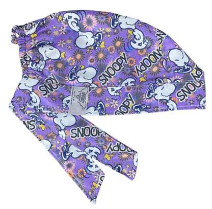 Gorro Medico Quirúrgico - Charly Brown - Snoopy - Morado