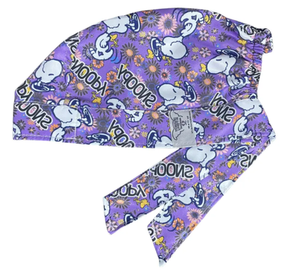Gorro Medico Quirúrgico - Charly Brown - Snoopy - Morado
