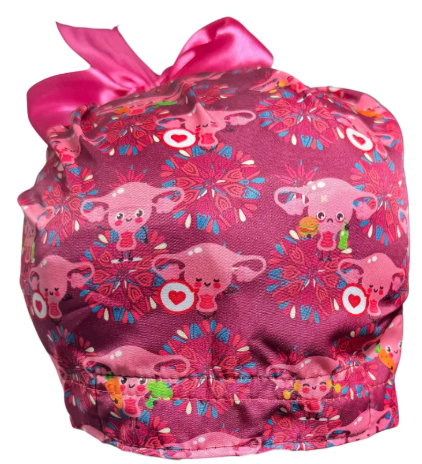 Gorro Medico Quirúrgico - Utero - Ginecologia Y Obstetricia - Rosa Oscuro