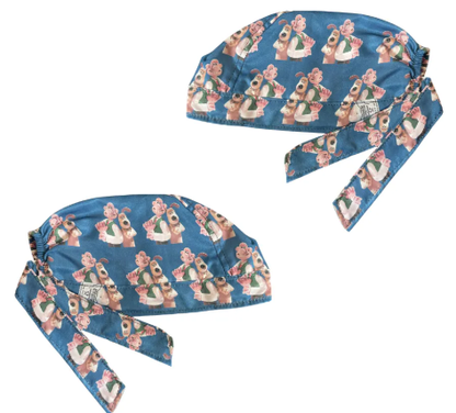 Gorro Medico Quirúrgico - Pelicula - Wallace Y Gromit - Azul Acero
