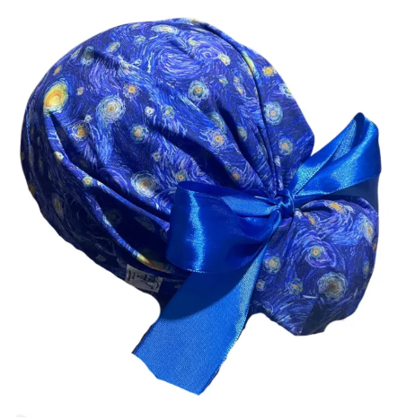 Gorro Medico Quirúrgico - Noche Estrellada - Azul