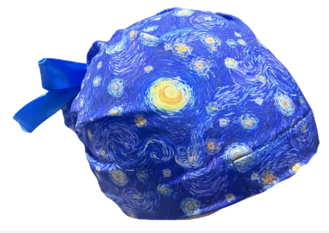 Gorro Medico Quirúrgico - Noche Estrellada - Azul