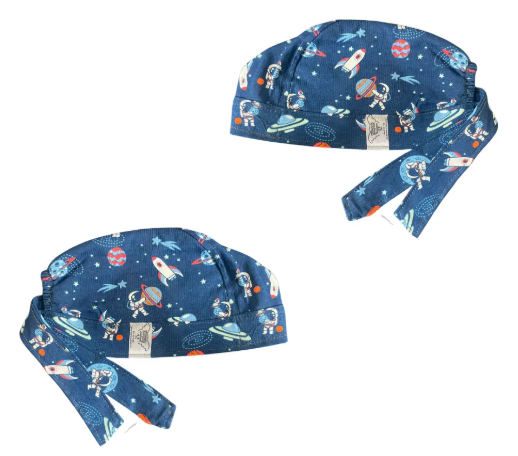 Gorro Medico Quirúrgico - Galaxia - Planetas - Universo - Espacio - Azul