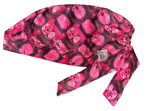 Gorro Medico Quirúrgico - Resonancia Magnética Cerebral - Rosa
