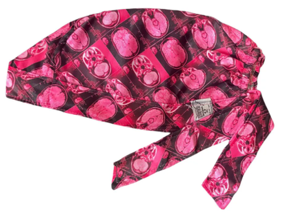 Gorro Medico Quirúrgico - Resonancia Magnética Cerebral - Rosa