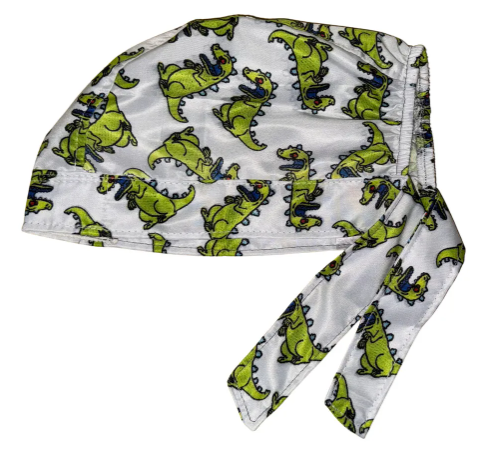 Gorro Medico Quirúrgico - Rugrats - Reptar - Blanco