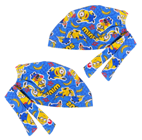 Gorro Medico Quirúrgico - Pediatría - Minions - Azul