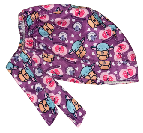 Gorro Medico Quirúrgico - Dia Del Prematuro - 17 Nov - Lila