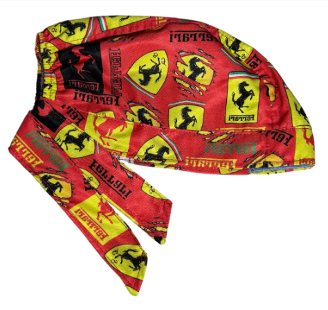 Gorro Medico Quirúrgico - Ferrari F1 - Rojo 3