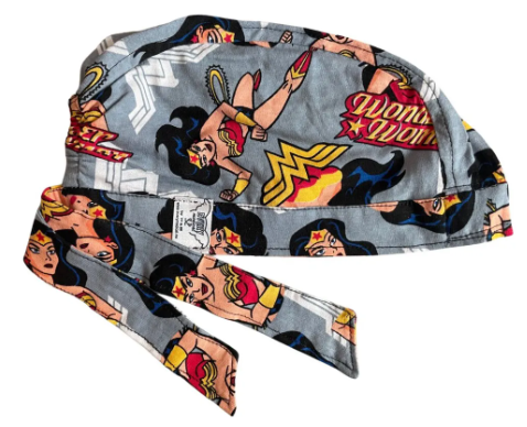 Gorro Medico Quirúrgico - Wonder Woman - Gris