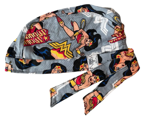 Gorro Medico Quirúrgico - Wonder Woman - Gris