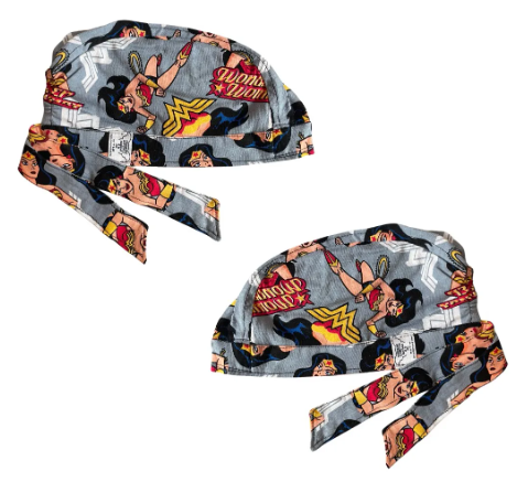 Gorro Medico Quirúrgico - Wonder Woman - Gris