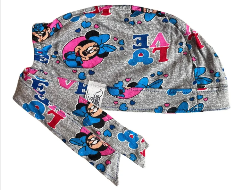 Gorro Medico Quirúrgico - Minnie Mouse - Gris