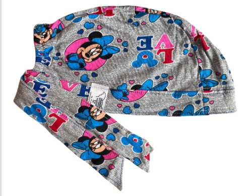 Gorro Medico Quirúrgico - Minnie Mouse - Gris