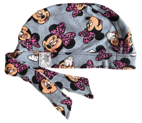 Gorro Medico Quirúrgico - Minnie Mouse - Gris Claro