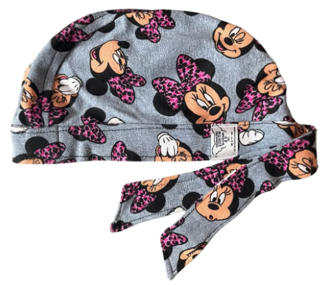 Gorro Medico Quirúrgico - Minnie Mouse - Gris Claro