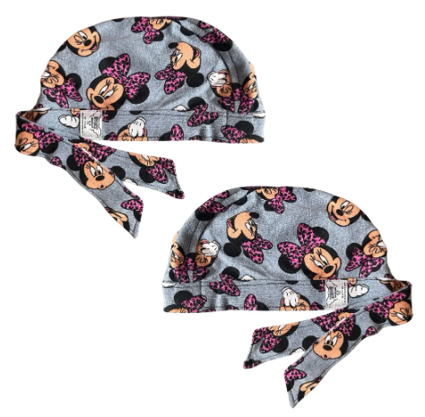 Gorro Medico Quirúrgico - Minnie Mouse - Gris Claro