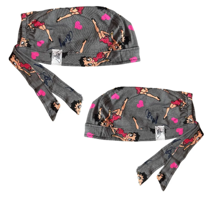 Gorro Medico Quirúrgico - Betty Boo - Gris Oscuro