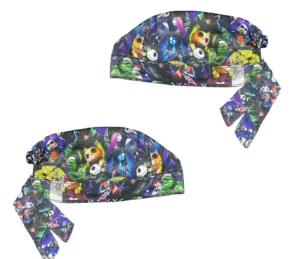 Gorro Medico Quirúrgico - Estampado - El Extraño Mundo De Jack - Negro 5