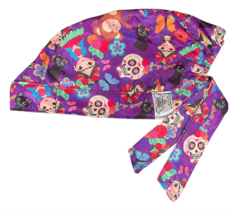 Gorro Medico Quirúrgico - Frida Kahlo Mex -Lila