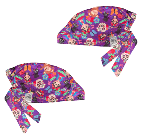 Gorro Medico Quirúrgico - Frida Kahlo Mex -Lila