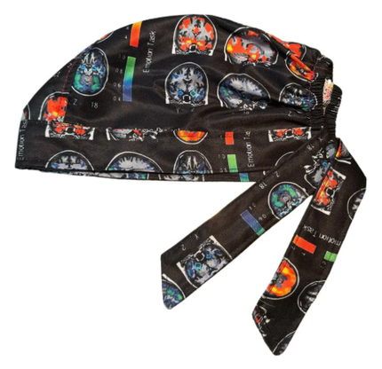 Gorro Medico Quirúrgico - Resonancia Magnética Cerebral - Negro