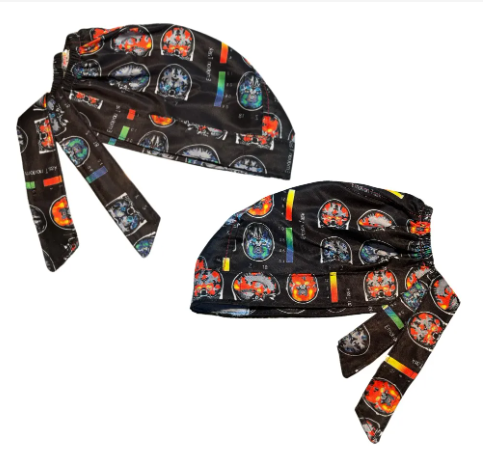 Gorro Medico Quirúrgico - Resonancia Magnética Cerebral - Negro