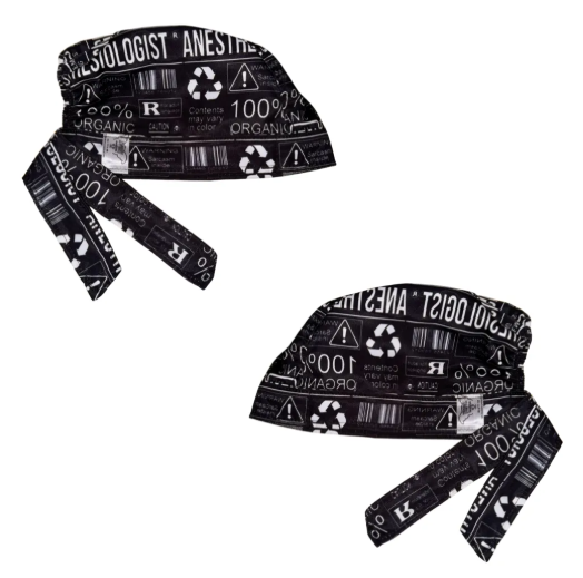 Gorro Medico Quirúrgico - Anestesiología - Enfermería - Hospital - Negro 3