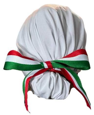 Gorro Medico Quirúrgico - Fiesta Patrias - Listón - México - Blanco