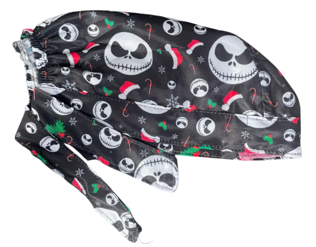 Gorro Medico Quirúrgico - Estampado - El Extraño Mundo De Jack - Negro 6