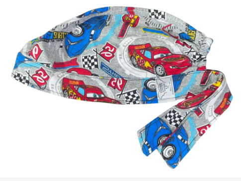 Gorro Medico Quirúrgico - Cars - Nascar - Gris 2