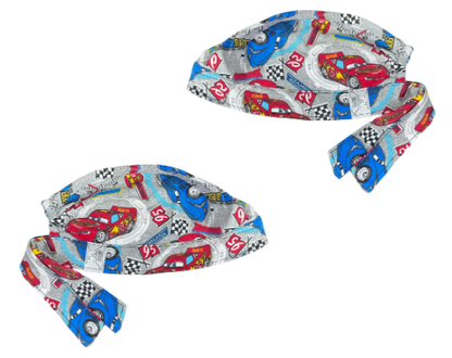 Gorro Medico Quirúrgico - Cars - Nascar - Gris 2