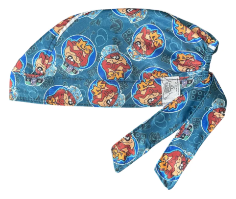 Gorro Medico Quirúrgico - Demonio De Tasmania - Taz - Azul Petróleo