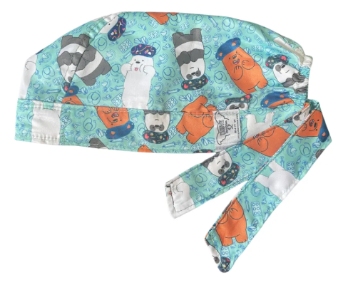 Gorro Medico Quirúrgico - Osos Escandalosos - Polar - Panda - Pardo - Celeste