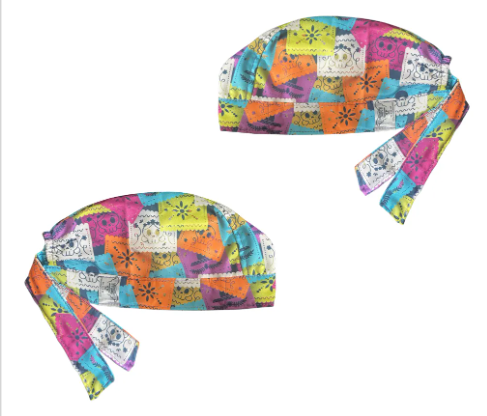 Gorro Medico Quirúrgico - Unisex - Estampado - Dia De Muertos - Multicolor