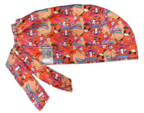 Gorro Medico Quirúrgico - Ahl Monstruos De Verdad - Cartoon Network - Naranja