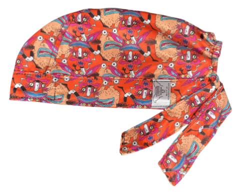 Gorro Medico Quirúrgico - Ahl Monstruos De Verdad - Cartoon Network - Naranja