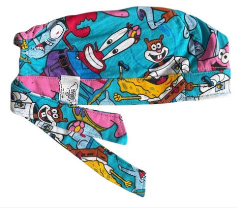 Gorro Medico Quirúrgico - Bob Esponja - Azul