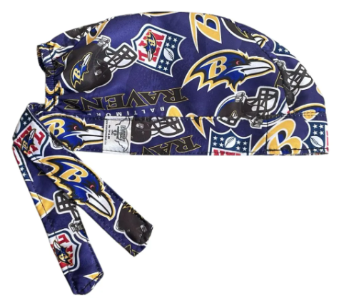 Gorro Quirúrgico Medico Baltimore Ravens Nfl Antifluidos