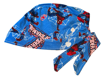 Gorro Medico Quirúrgico - Estampado - Spiderman - Azul 2