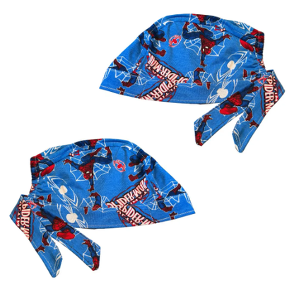 Gorro Medico Quirúrgico - Estampado - Spiderman - Azul 2