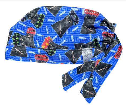 Gorro Medico Quirúrgico - Dr Gato Salem Saberhagen - Celeste